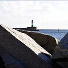 ....der Leuchtturm im Hafen von Sassnitz ( Rügen )