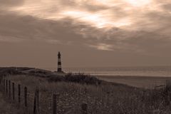 Der Leuchtturm von Breskens in der Abenddämmerung