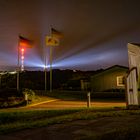 Der Leuchtturm von Helgoland gibt sein Licht