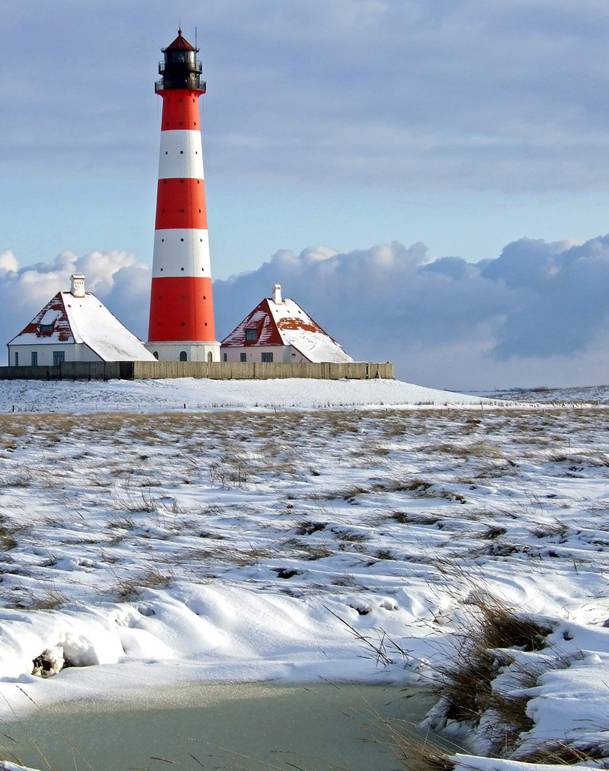 Der Leuchtturm Westerhever im Dezember 2009