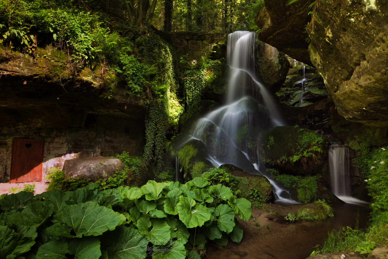 Der Lichtenhainer Wasserfall im Kirnitzschtal