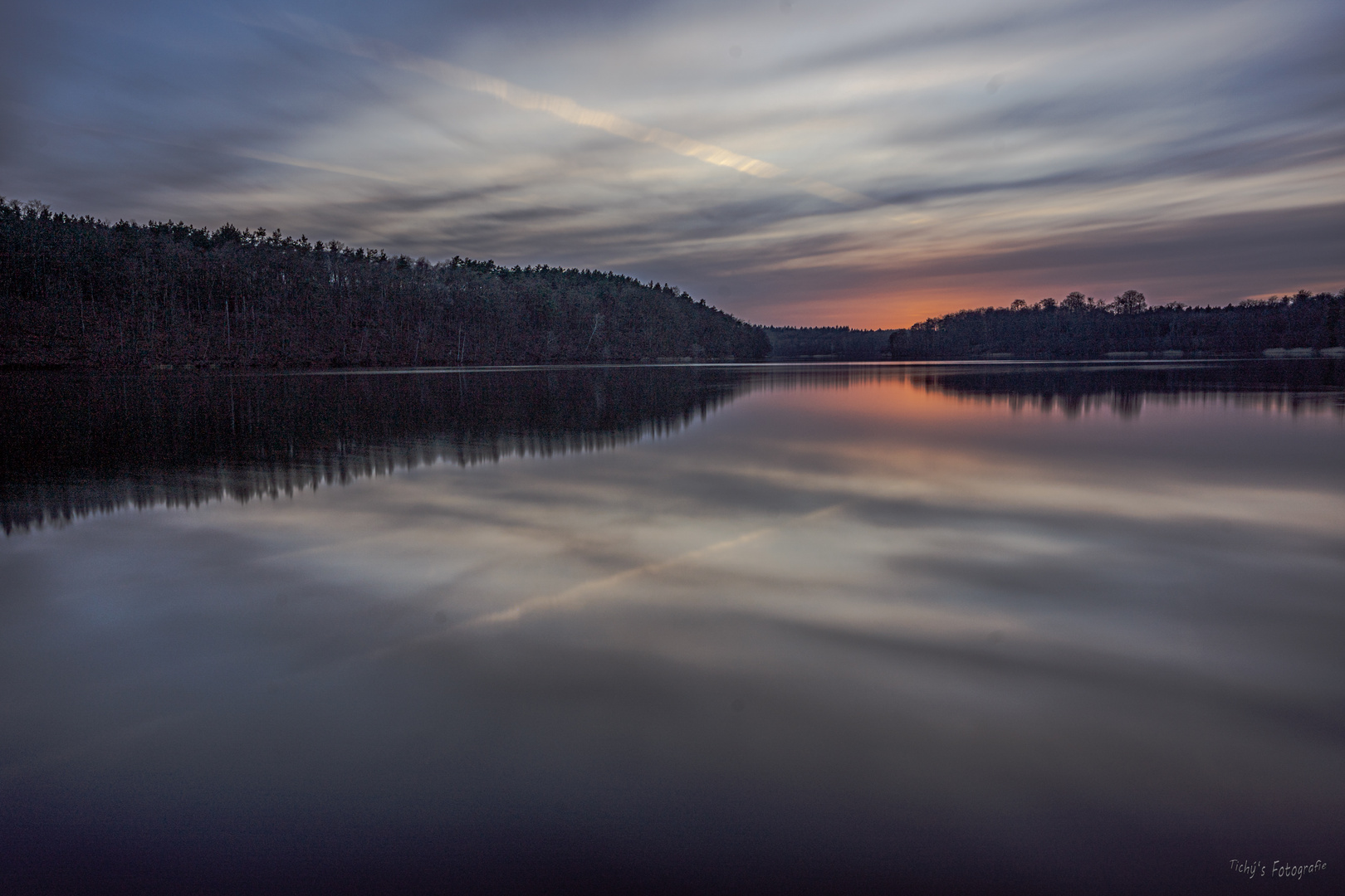Der Liepnitzsee beim Sonnenuntergang