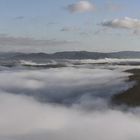 Der Lilienstein als  Wahrzeichen der Sächsischen Schweiz über dem Nebelmeer...