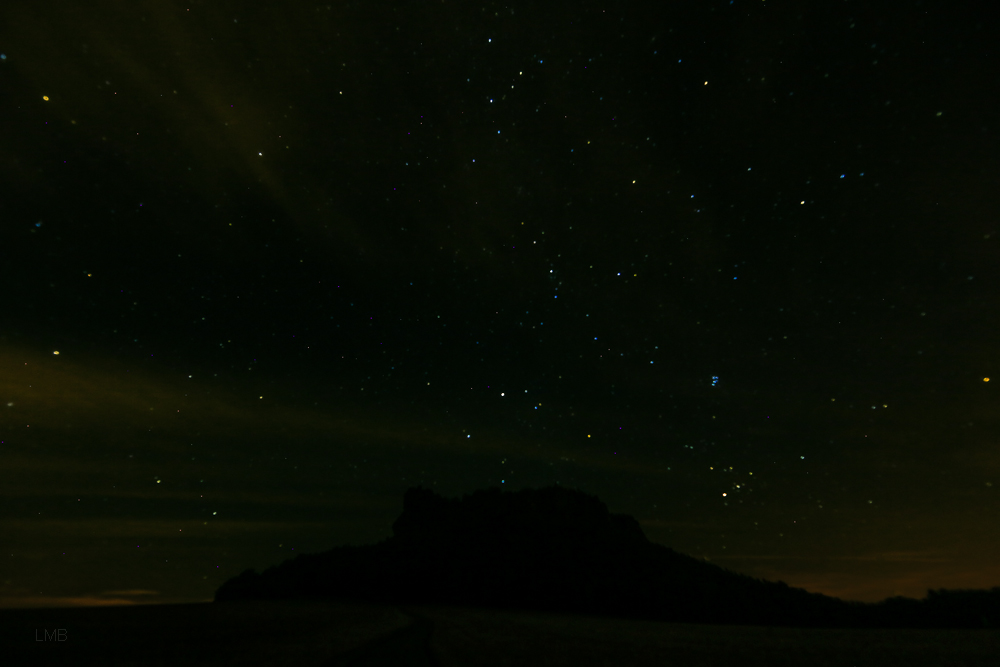 Der Lilienstein bei Nacht