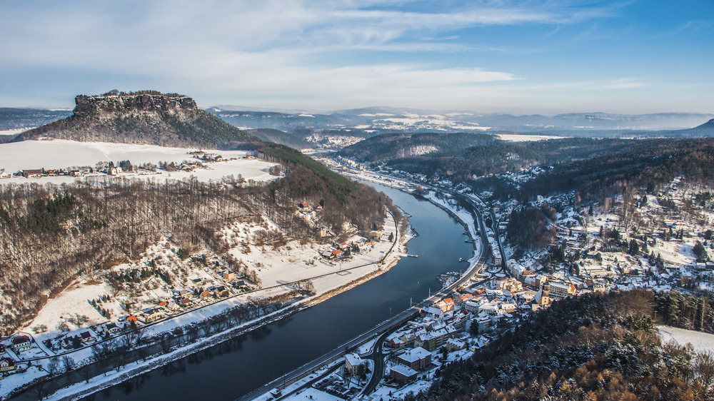 Der Lilienstein im Winter