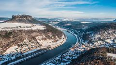 Der Lilienstein im Winter