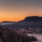 Der Lilienstein in der Morgendämmerung -Sächsische Schweiz