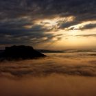 Der Lilienstein nach dem Sonnenaufgang (Sächsische Schweiz)