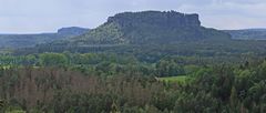 Der Lilienstein von Norden aufgenommen Nähe Gamrig...