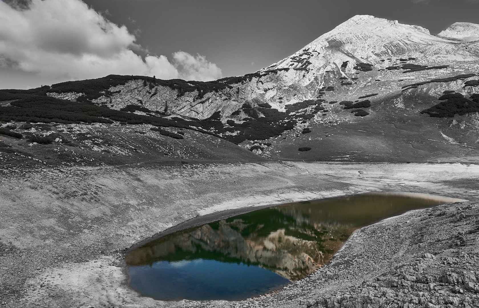 Der Limosee, er gehört zu der Gruppe der Fanesseen....