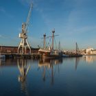 Der Lübecker Hafen im Januar