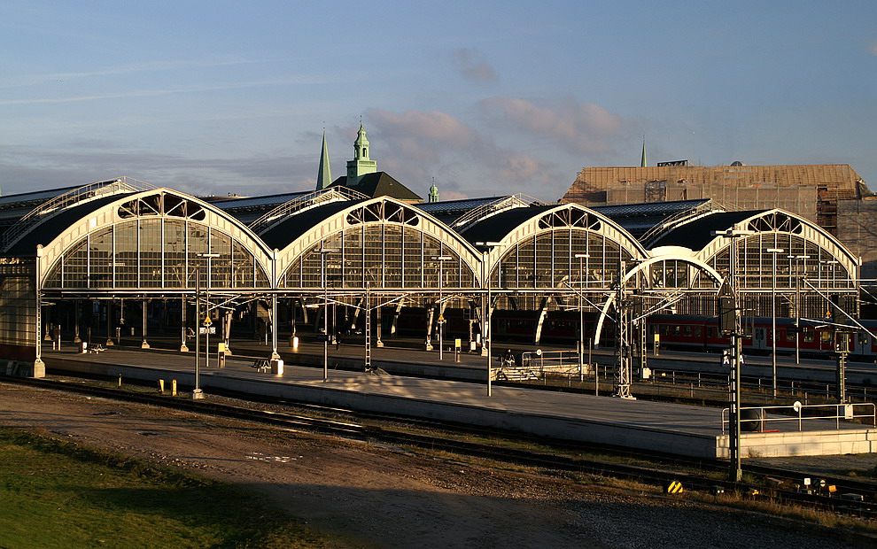 Der Lübecker Hauptbahnhof...