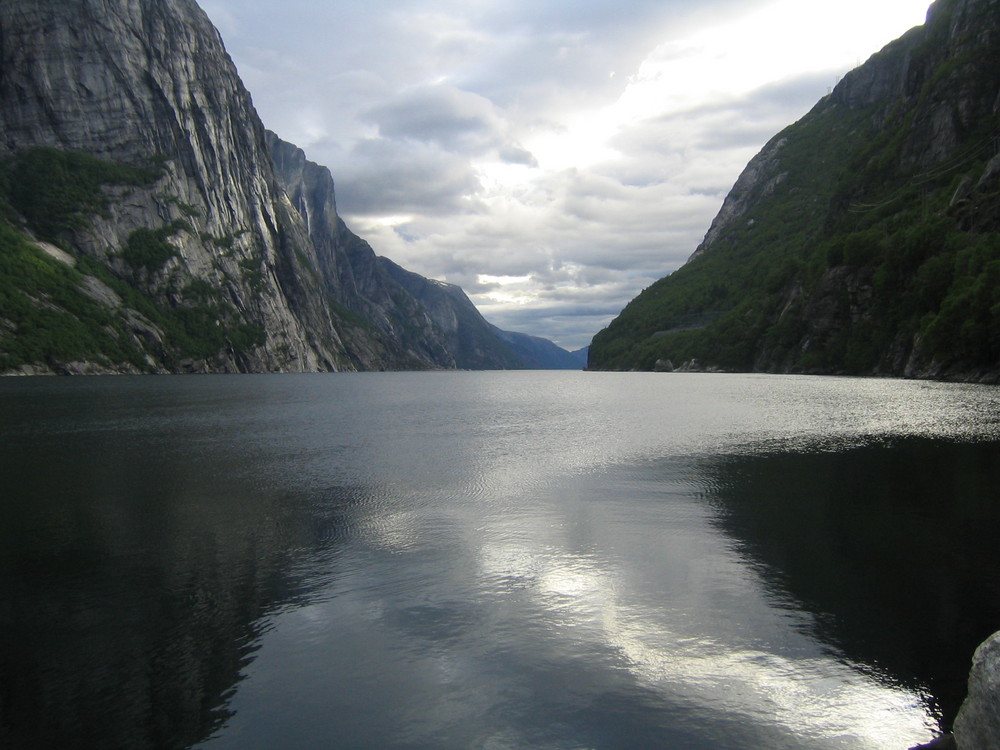 Der Lysefjord von Lysebotn aus gesehen