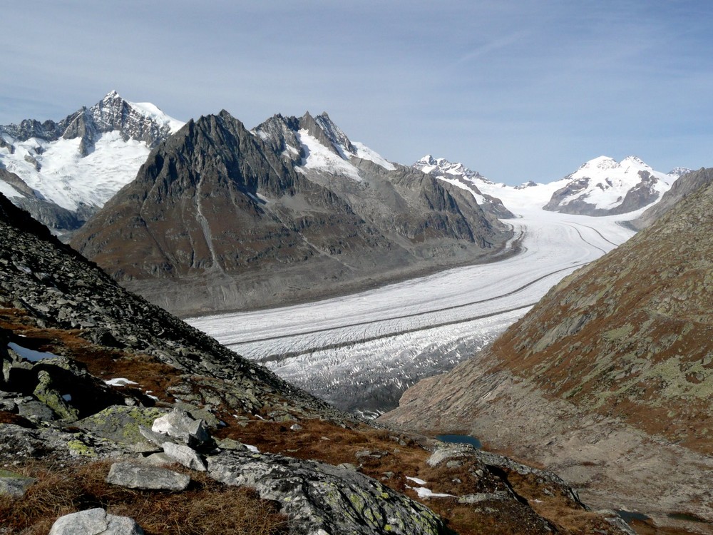 Der Märjelensee November 2008 . Aletschhorn / Jungfrau / Jungfraujoch / Mönch / Eiger