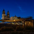 Der Magdeburger Dom aus dem Flußbett der Elbe fotografiert...
