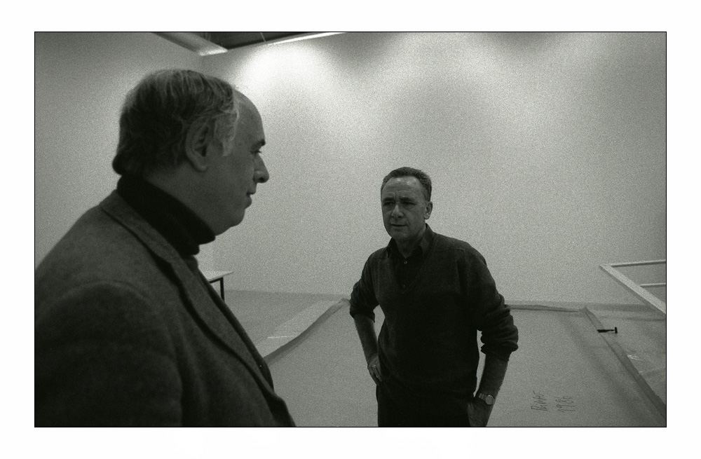 Der Maler Gerhard Richter mit Edward F. Fry (für Kathy Rett)