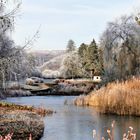 Der "Malerblick" im winterlichen Kurpark von Bad Pyrmont im Weserbergland