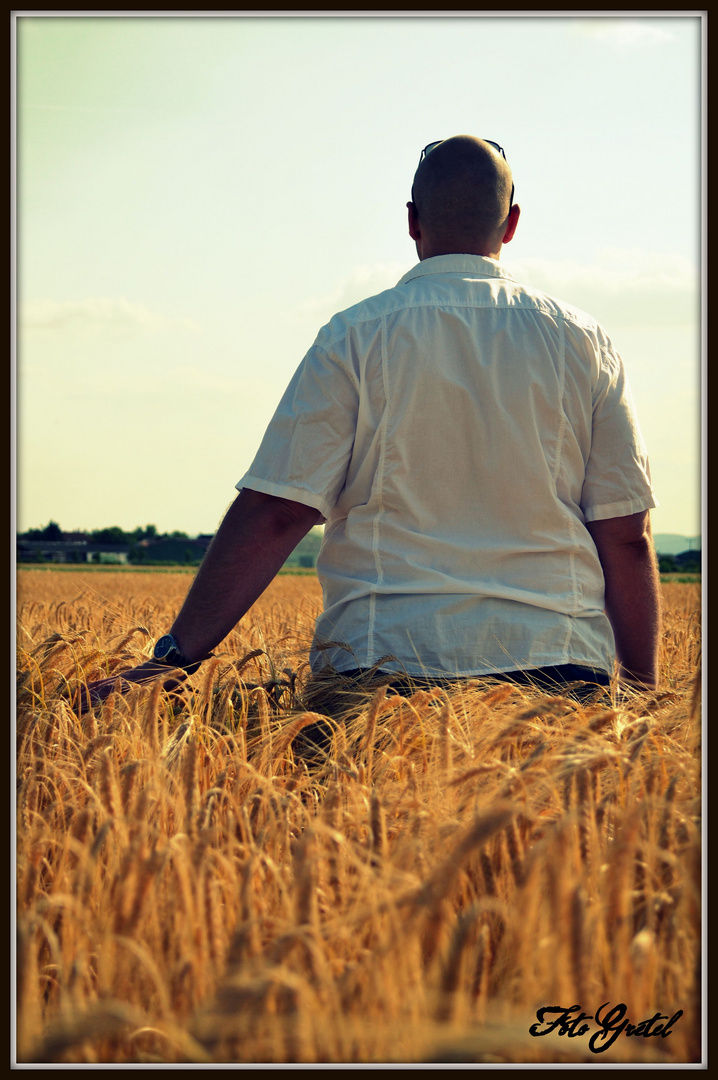 Der mann im Feld