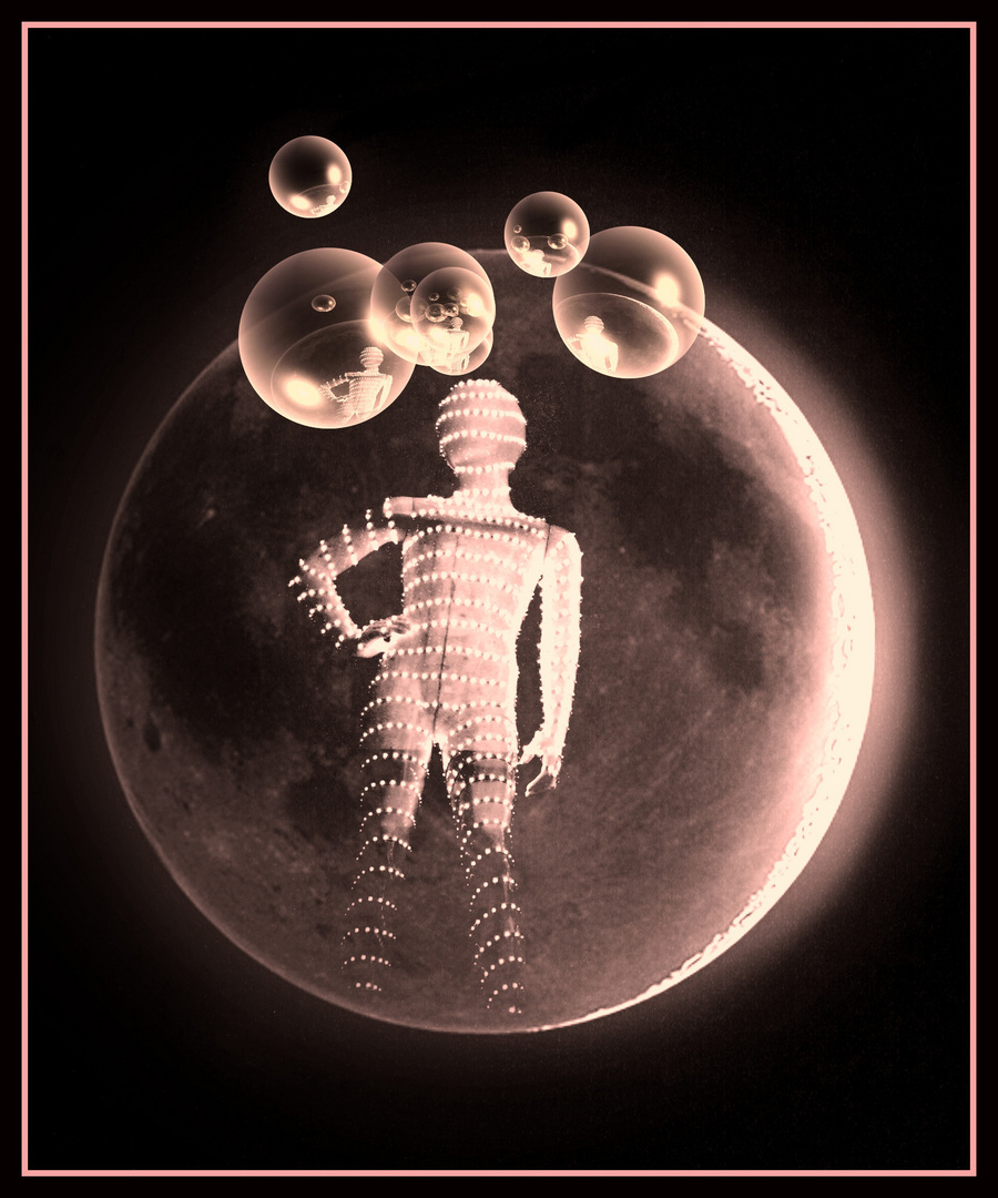 Der Mann im Mond Foto &amp; Bild natur, digiart, farben Bilder auf