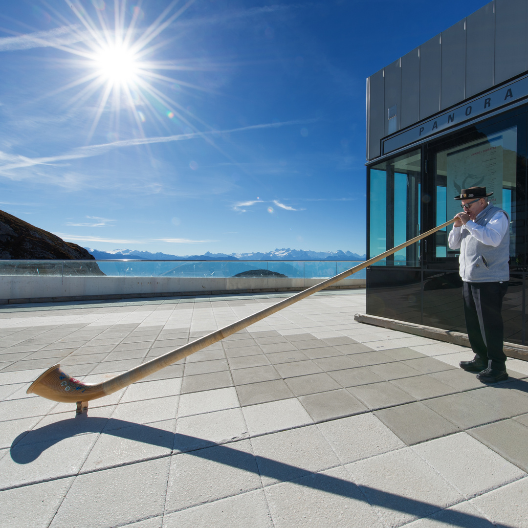 Der Mann mit seinem Alphorn / 2