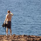 Der Mann und das Meer bei Playa Paraiso, Teneriffa