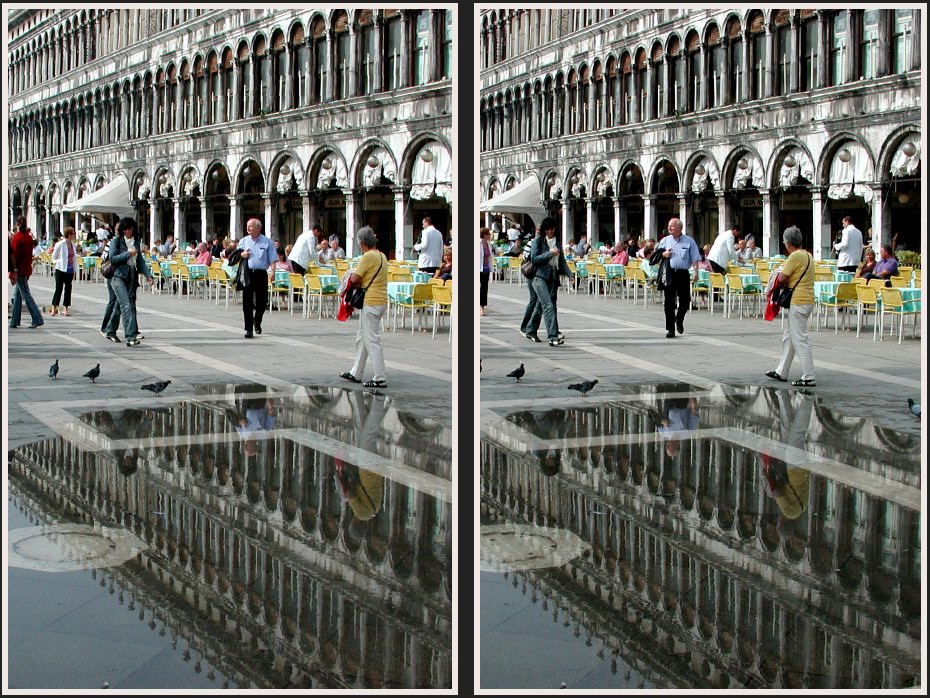 Der Marcusplatz in Venedig...