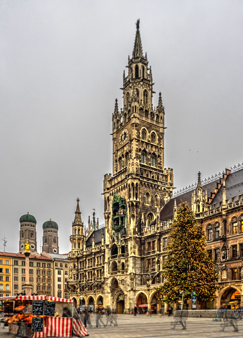 Der Marienplatz ohne Christkindlmarkt