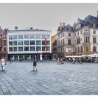 Der Markplatz zu Halle an der Saale