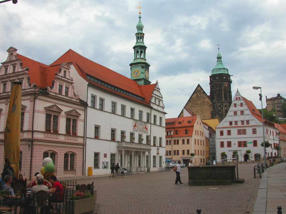 Der Markt von Pirna ( Sachsen )