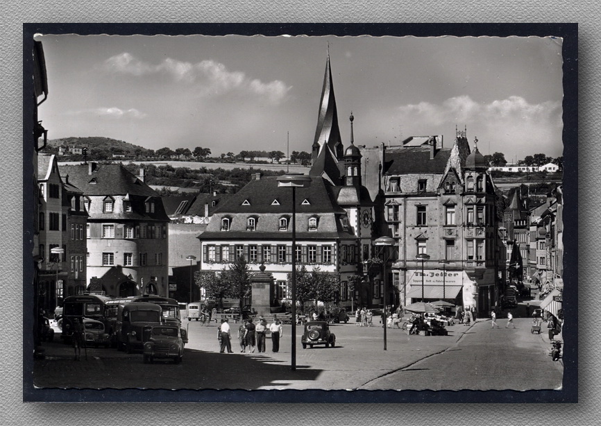 Der Marktplatz in Mayen um 1958