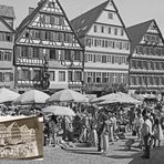 Der Marktplatz in Tübingen mit der Pentax auto 110