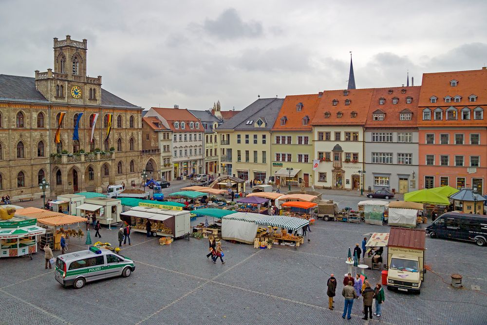 Der Marktplatz in Weimar 2004 Foto & Bild dokumentation