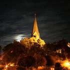 Der Marktplatz in Wetter (Hessen) zur später Stunden