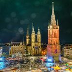 Der Marktplatz von Halle (2) - Lichterfest 2019