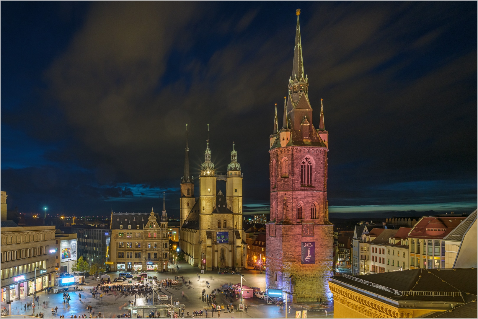 Der Marktplatz von Halle (3) - Lichterfest 2019