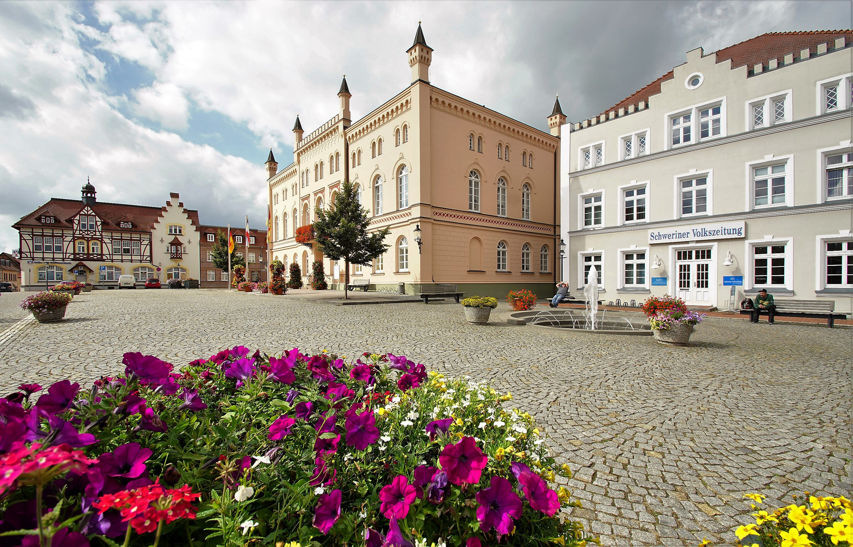 Der Marktplatz von Sternberg...