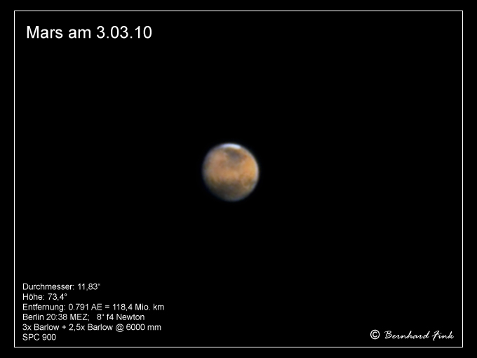 Der Mars !!         mit Planeten Vergleich