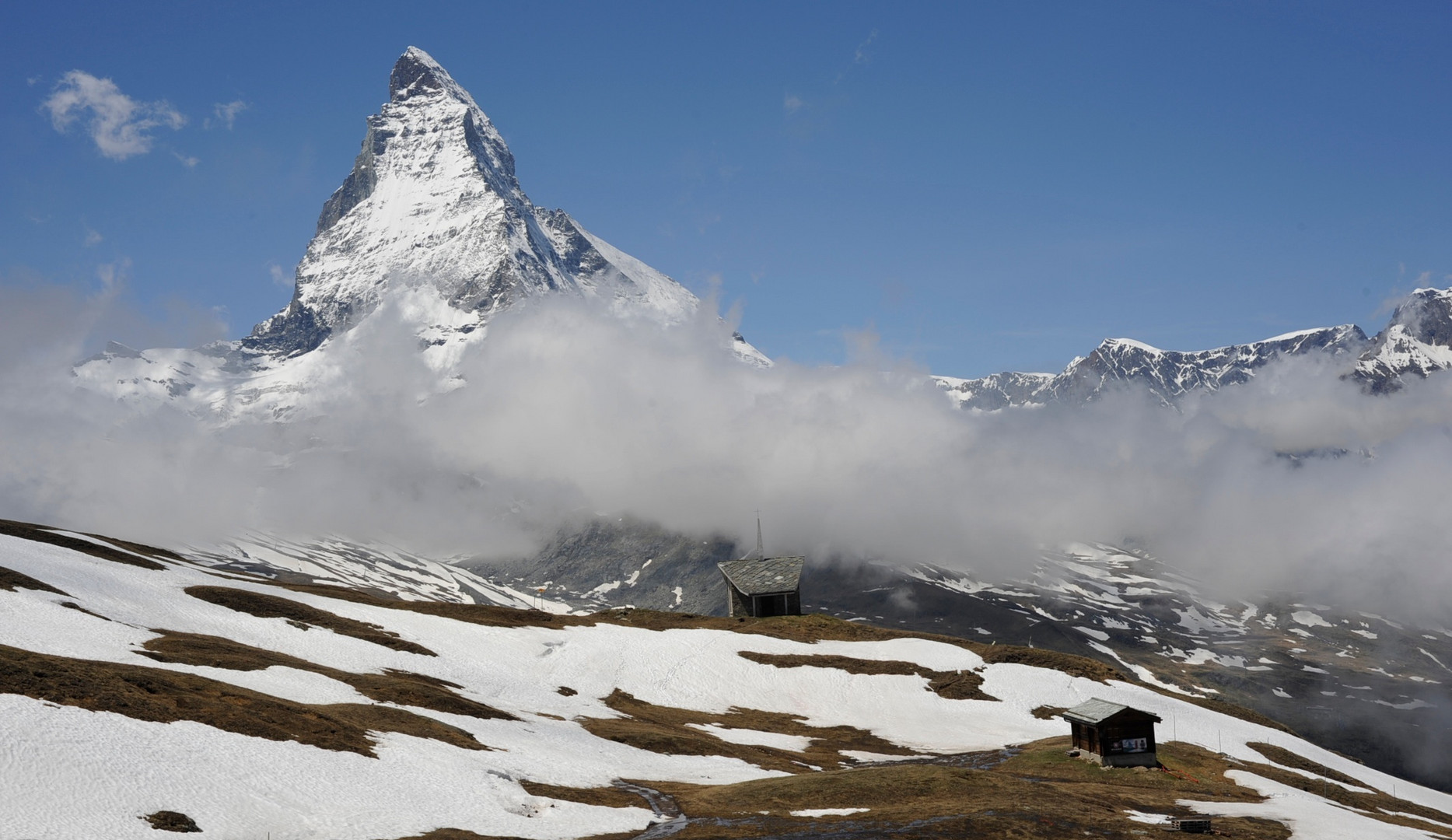 Der Matterhorn fast Wolkenfrei