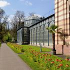 Der Maurische Garten und das große Gewächshaus in der Wilhelma (Stuttgart)