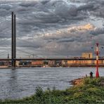 der Meister bei der Arbeit .... Rheinkniebrücke