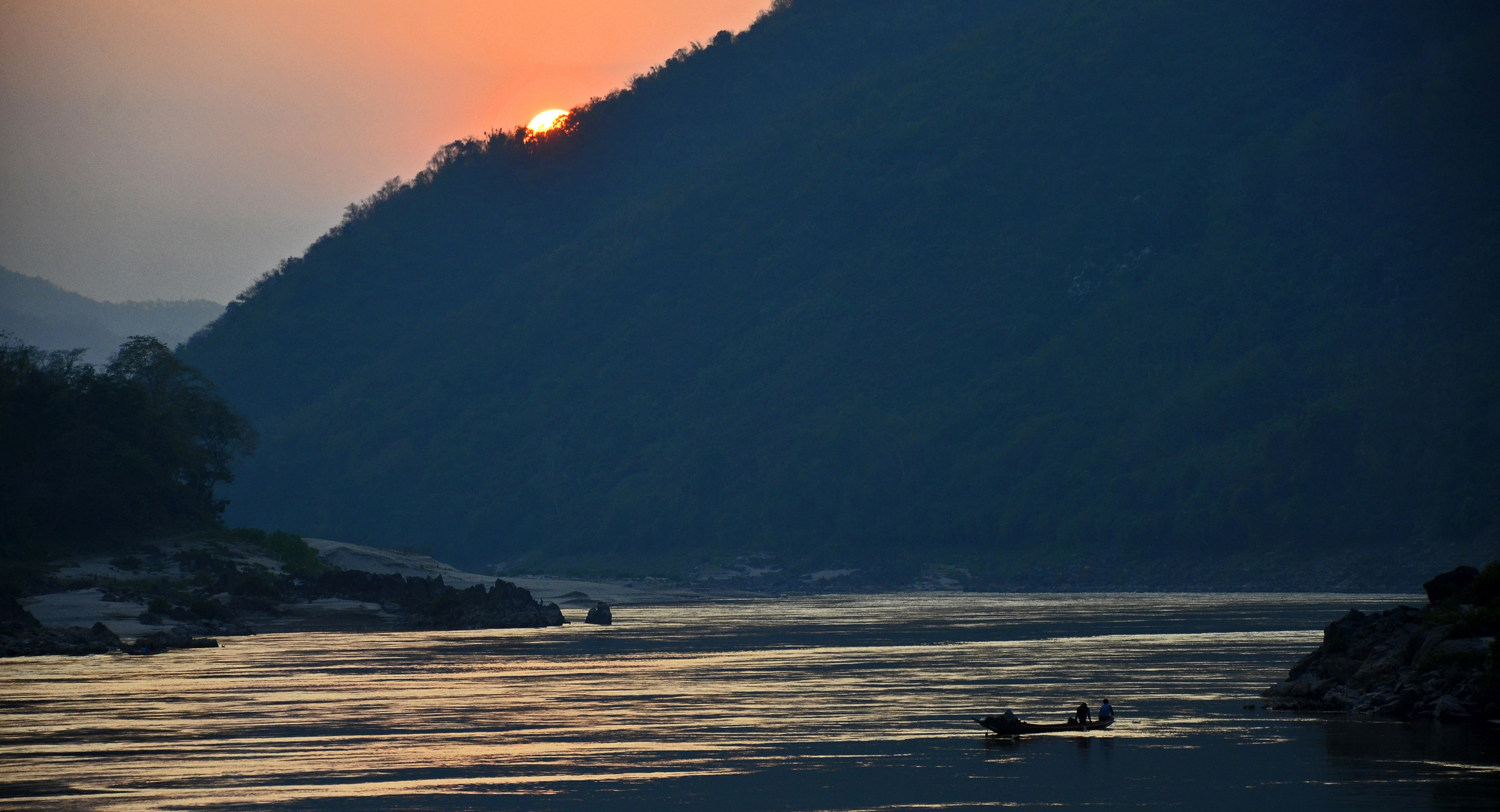 Der Mekong im letzten Licht