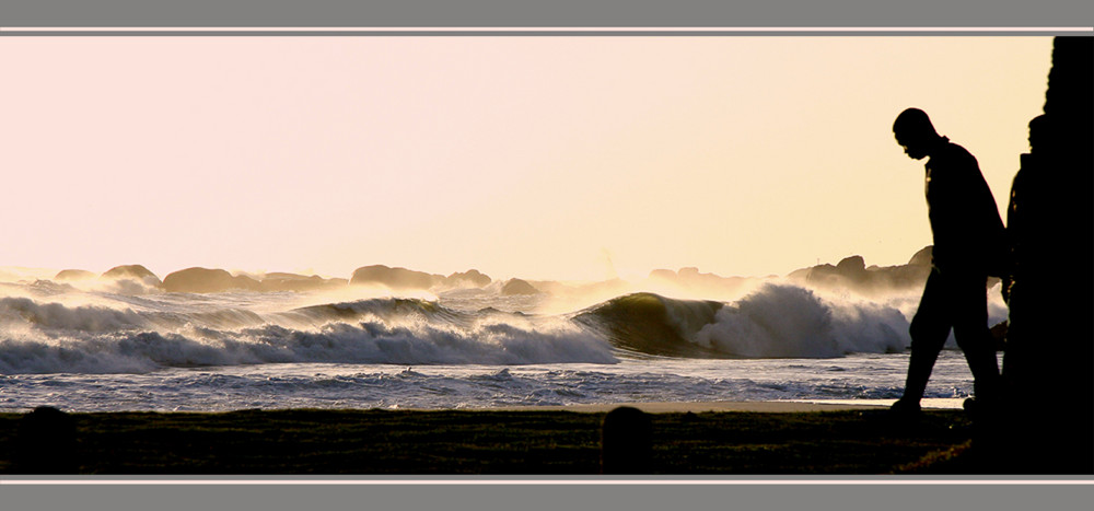 Der Mensch, das Meer und die Abendsonne .....