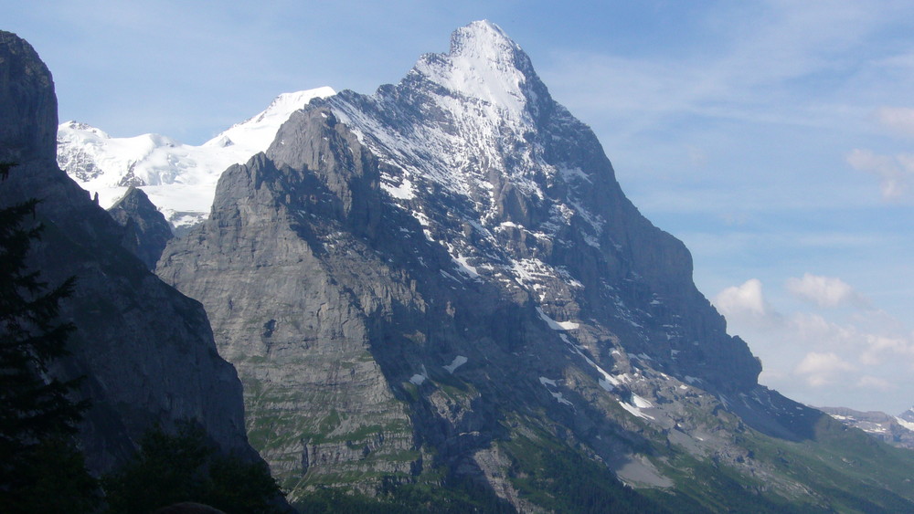 Der messerscharfe Eiger bei Grindelwald.