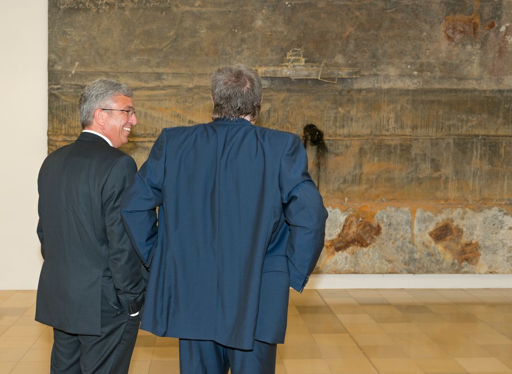 Der Ministerpräsident und sein Innenminister im Ludwig-Museum in Koblenz