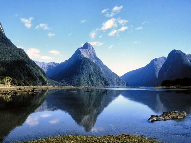 Der Mitre-Peak, Neuseeland