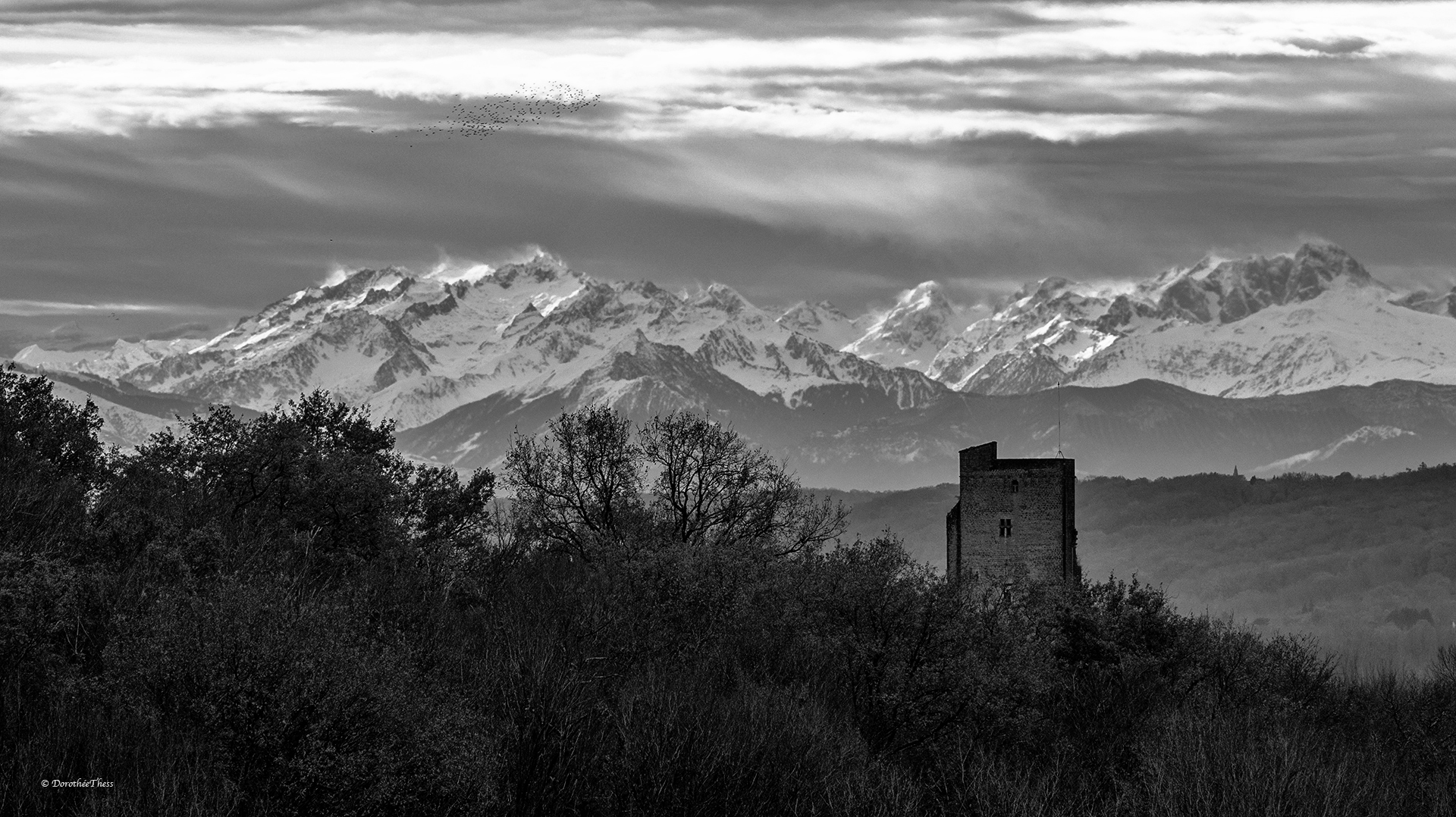 der mittelalterliche Turm von Termes d'Armagnac