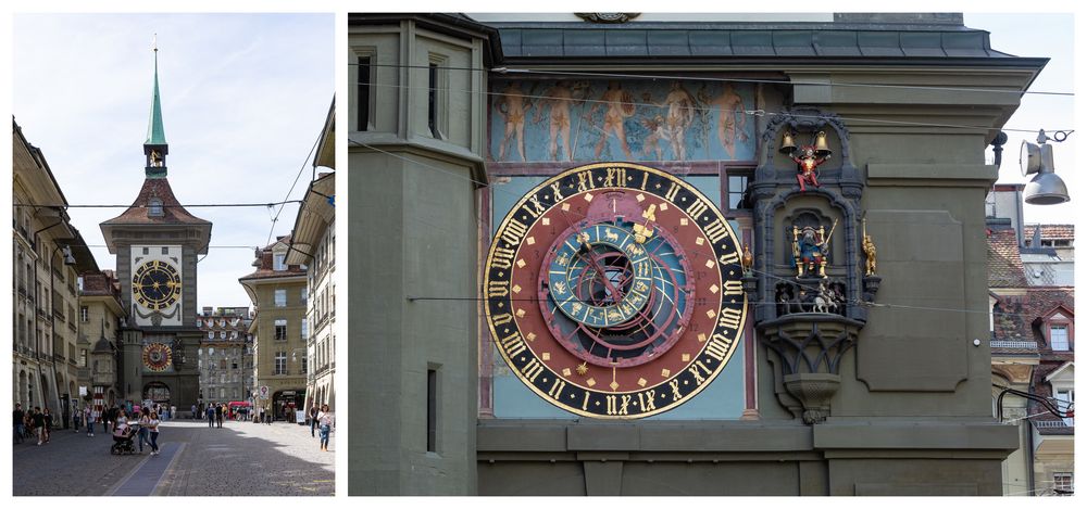 Der mittelalterliche Zeitglockenturm mit astronomischer Uhr und Glockenspiel...