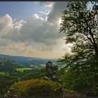 Der "Mönch" von der Felsenburg Neurathen aus gesehen, Sächsische Schweiz