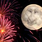 Der Mond begrüßt das neue Jahr