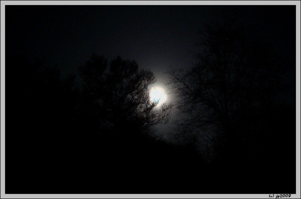 Der Mond bei Nebel